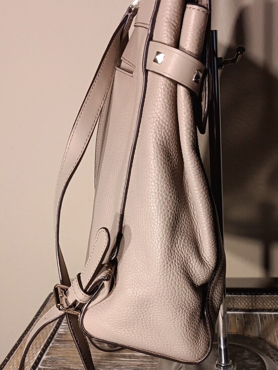 Michael Kors Pebbled Leather Top-Handle Backpack - Beige/Blush main image 6